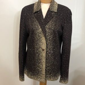 Sparkly Brown Short Wool  Jacket
